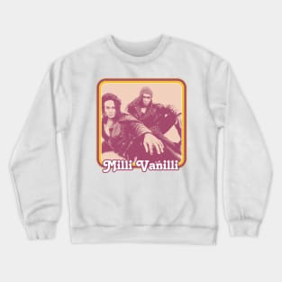 Milli Vanilli \/\/\ Retro Fan Art Aesthetic Design Crewneck Sweatshirt